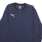 PUMA Mens Navy Blue Cotton Blend Zip Jacket L Sportswear Casual Active