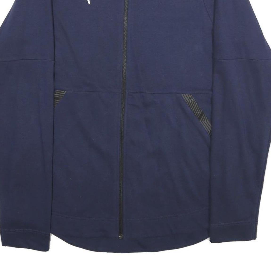 PUMA Mens Navy Blue Cotton Blend Zip Jacket L Sportswear Casual Active