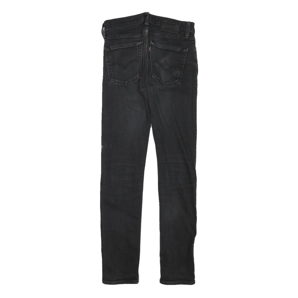 LEVI'S Mens Jeans Black Slim Skinny Denim Medium W28 L31 Zip Closure