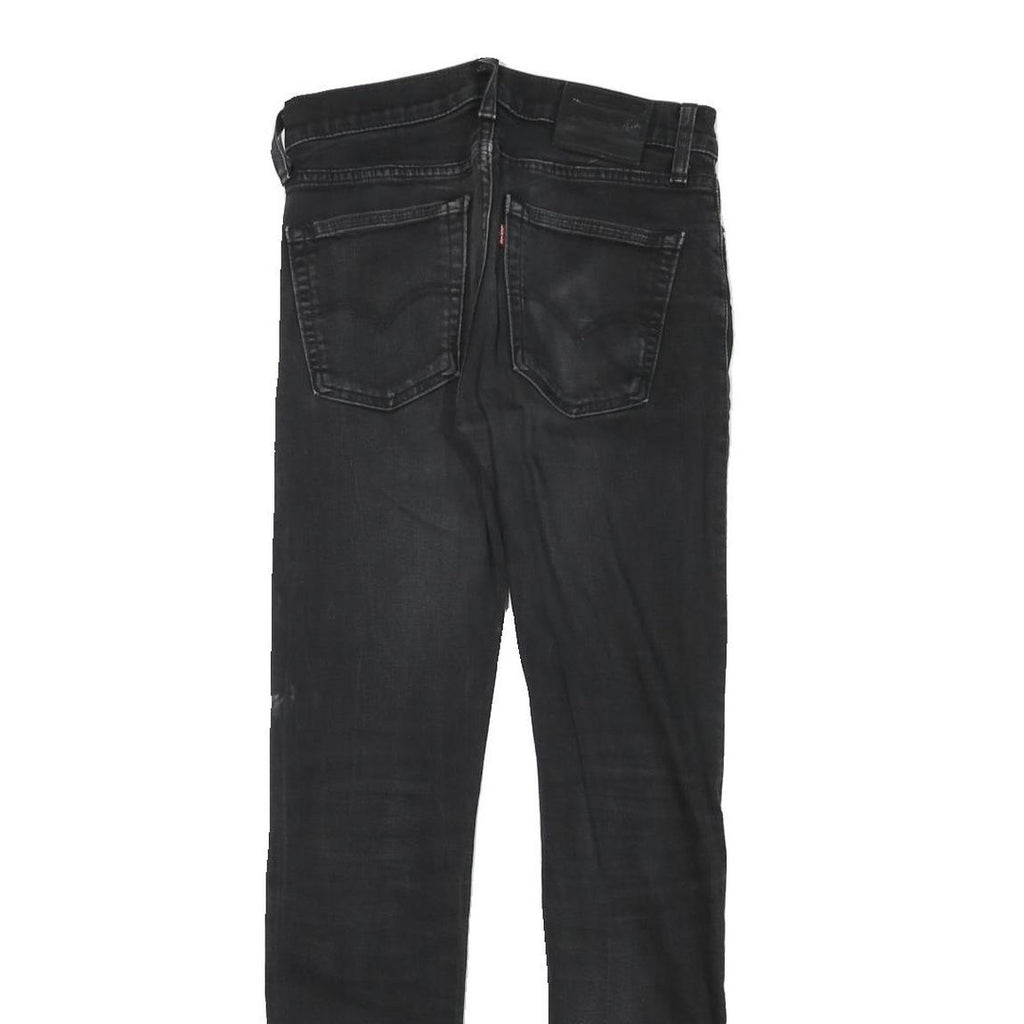 LEVI'S Mens Jeans Black Slim Skinny Denim Medium W28 L31 Zip Closure
