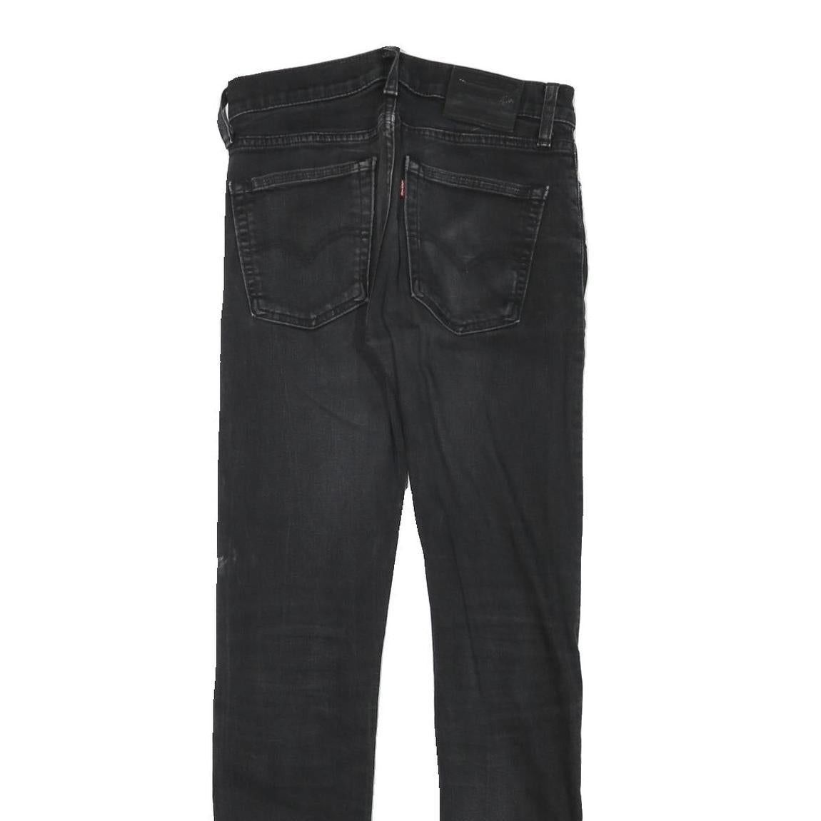 LEVI'S Mens Jeans Black Slim Skinny Denim Medium W28 L31 Zip Closure