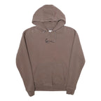KARL KANI Mens Brown Cotton Blend Hoodie S Signature Script Pullover