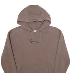 KARL KANI Mens Brown Cotton Blend Hoodie S Signature Script Pullover