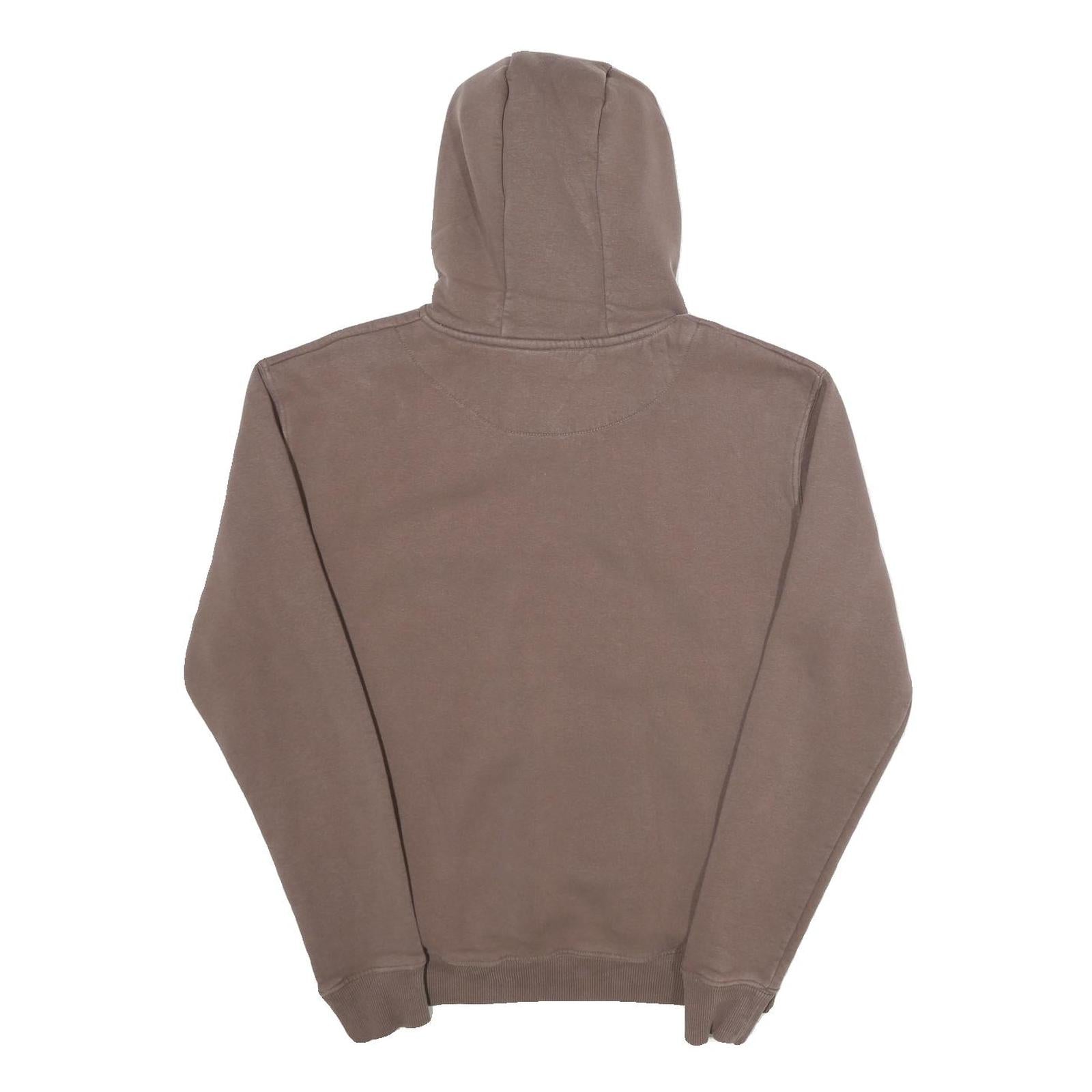 KARL KANI Mens Brown Cotton Blend Hoodie S Signature Script Pullover