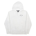 NIKE Mens White Nike SB Hoodie M Cotton Blend Pullover Large Graphic Print