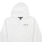 NIKE Mens White Nike SB Hoodie M Cotton Blend Pullover Large Graphic Print
