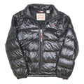 LEVI'S Womens Black Down Puffer Jacket XS Shiny Zip Casual Lightweight Outerwear