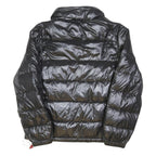 LEVI'S Womens Black Down Puffer Jacket XS Shiny Zip Casual Lightweight Outerwear