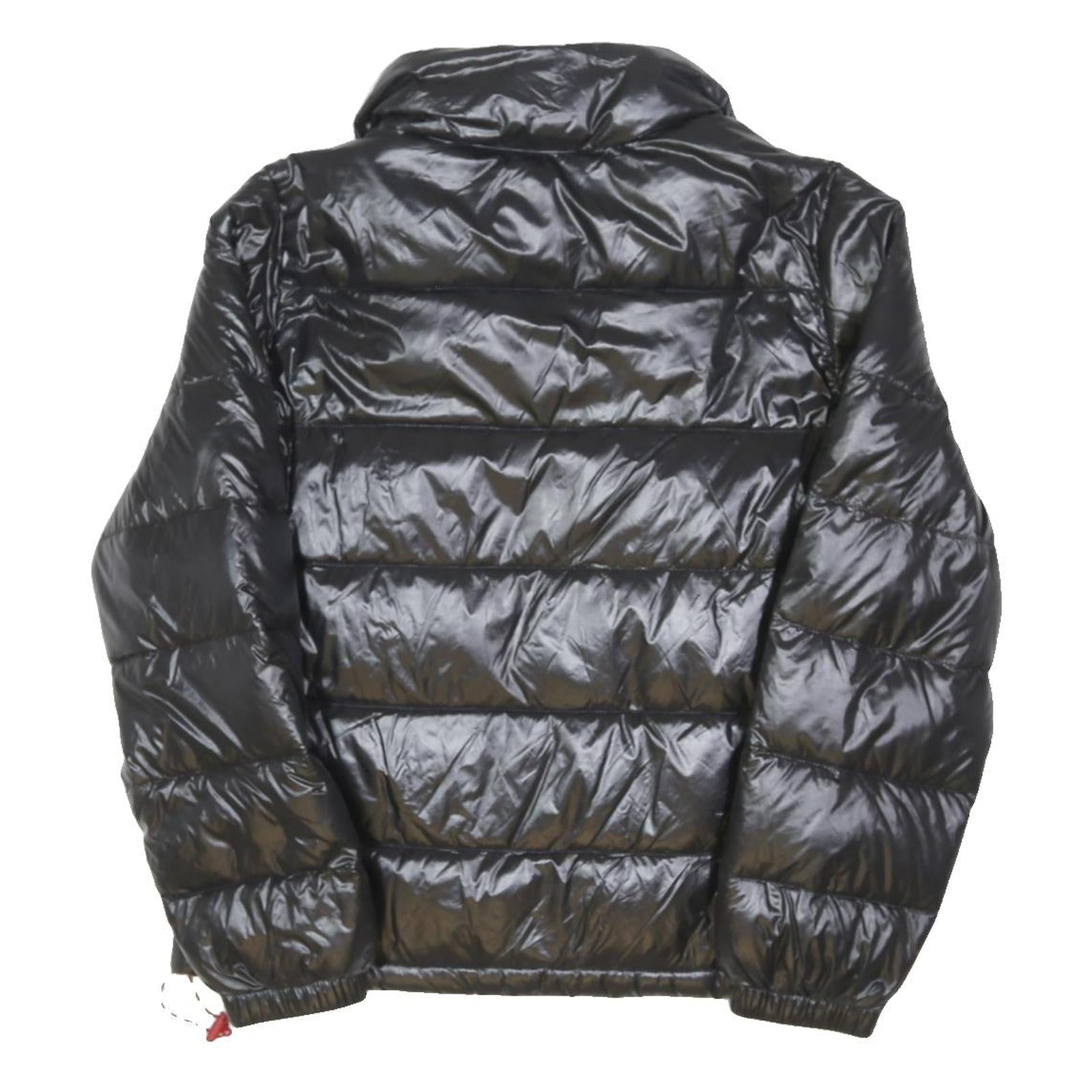 LEVI'S Womens Black Down Puffer Jacket XS Shiny Zip Casual Lightweight Outerwear