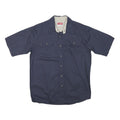WRANGLER Mens Blue Short Sleeve Cotton Blend Casual Shirt M Workwear