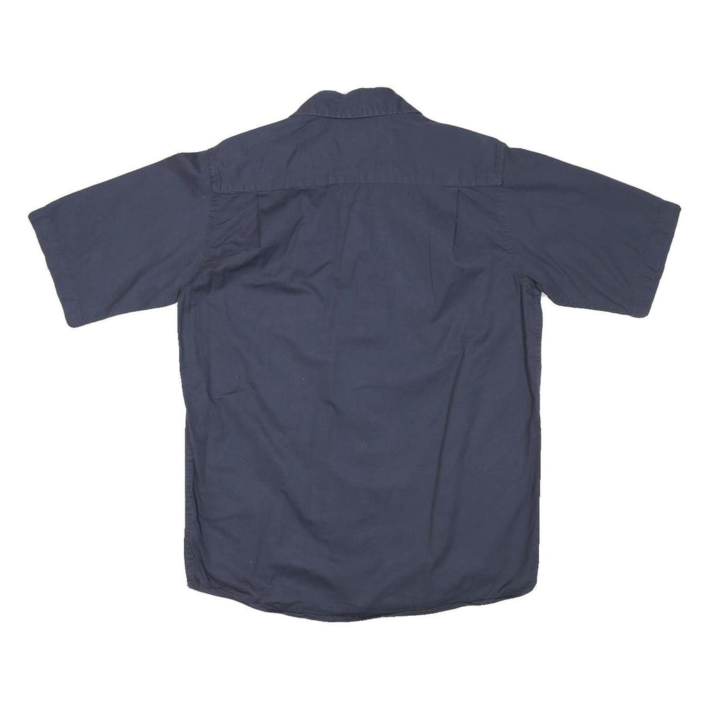 WRANGLER Mens Blue Short Sleeve Cotton Blend Casual Shirt M Workwear