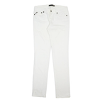 JUST CAVALLI Womens Slim White Cotton Blend Denim Slim Jeans W30 L34 Stylish