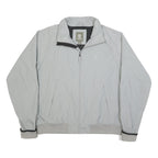 TIMBERLAND Mens Grey Nylon Zip Jacket 2XL Casual Outdoor Waterproof