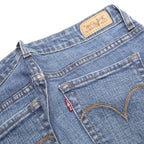 LEVI'S Womens Jeans Blue Slim Skinny Denim Light W28 L26 Cotton Blend Zip
