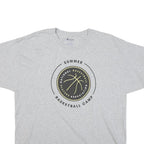 CHAMPION Mens Grey Summer Basketball Camp Graphic T-Shirt XL Short Sleeve Crew