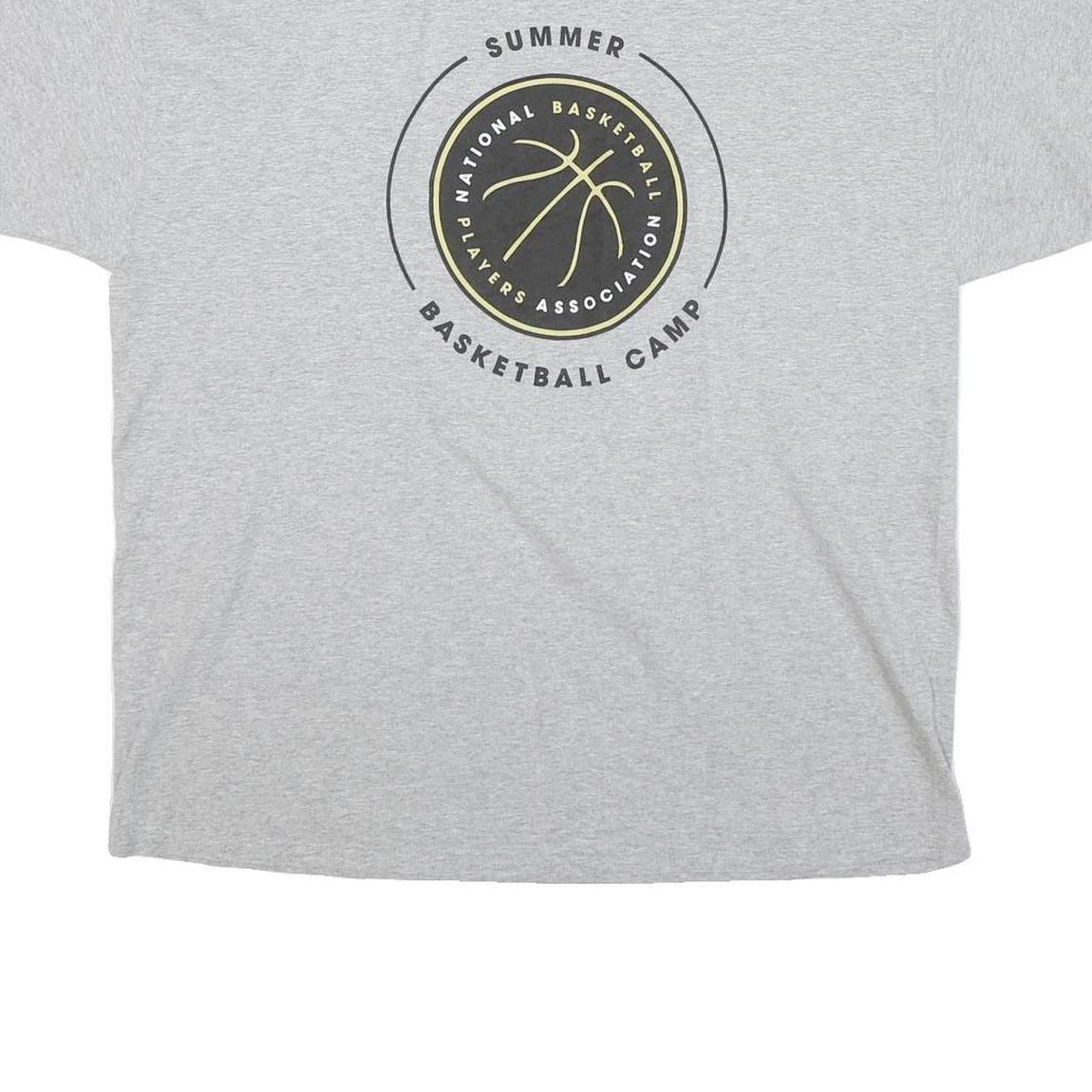 CHAMPION Mens Grey Summer Basketball Camp Graphic T-Shirt XL Short Sleeve Crew