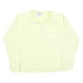 CHAMPION Womens Cream 1/4 Zip Sweatshirt L Cotton Blend Athletic Pullover