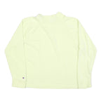 CHAMPION Womens Cream 1/4 Zip Sweatshirt L Cotton Blend Athletic Pullover