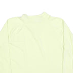 CHAMPION Womens Cream 1/4 Zip Sweatshirt L Cotton Blend Athletic Pullover