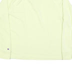 CHAMPION Womens Cream 1/4 Zip Sweatshirt L Cotton Blend Athletic Pullover