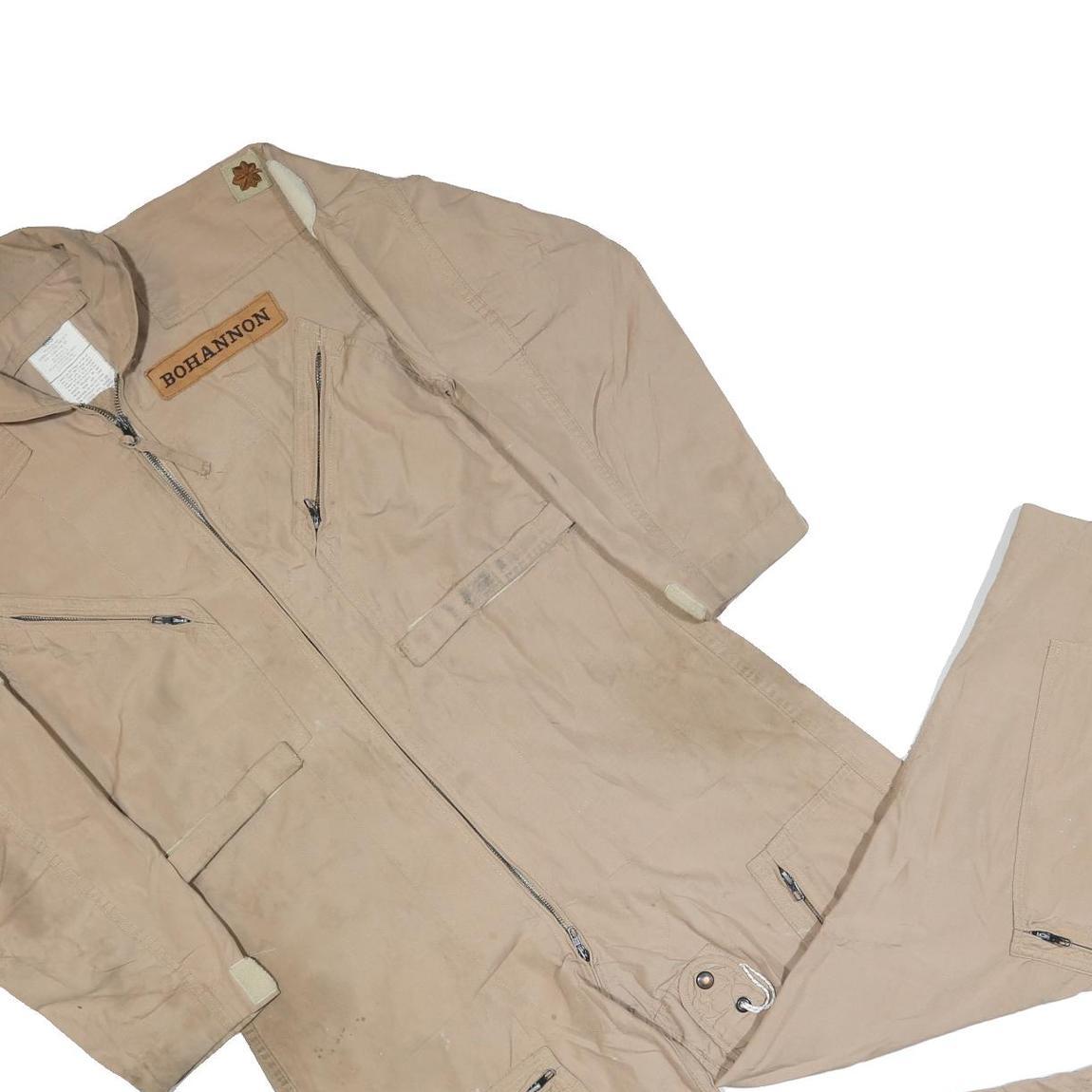 CARIER INDUSTRIES Mens Beige Synthetic Dungarees Loose Workwear S W38 L25