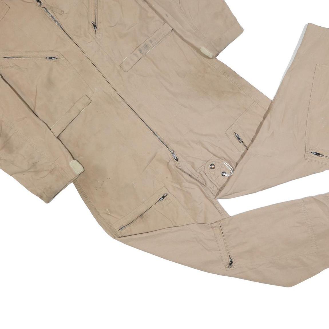 CARIER INDUSTRIES Mens Beige Synthetic Dungarees Loose Workwear S W38 L25