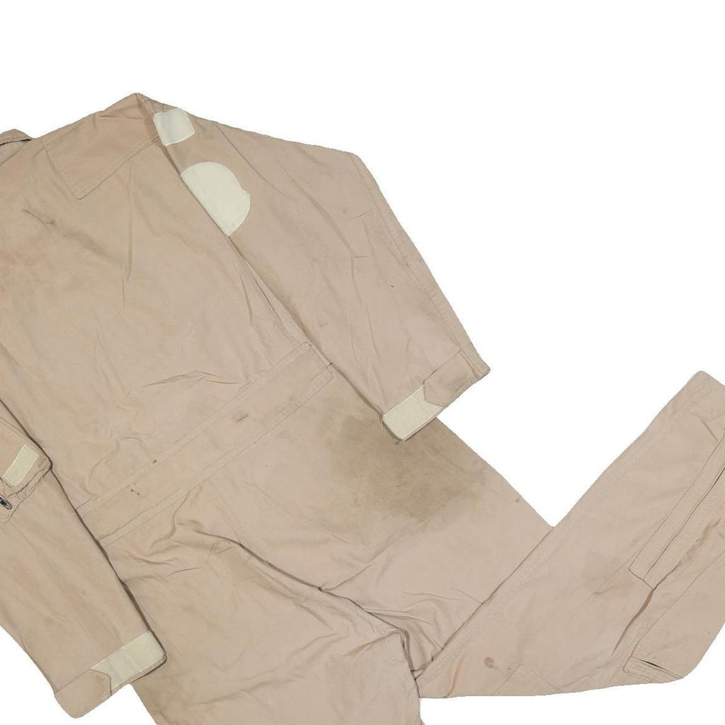 CARIER INDUSTRIES Mens Beige Synthetic Dungarees Loose Workwear S W38 L25
