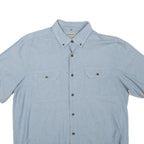 CARHARTT Mens Blue Cotton Blend Short Sleeve Shirt XL Casual Workwear