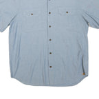 CARHARTT Mens Blue Cotton Blend Short Sleeve Shirt XL Casual Workwear