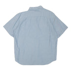 CARHARTT Mens Blue Cotton Blend Short Sleeve Shirt XL Casual Workwear