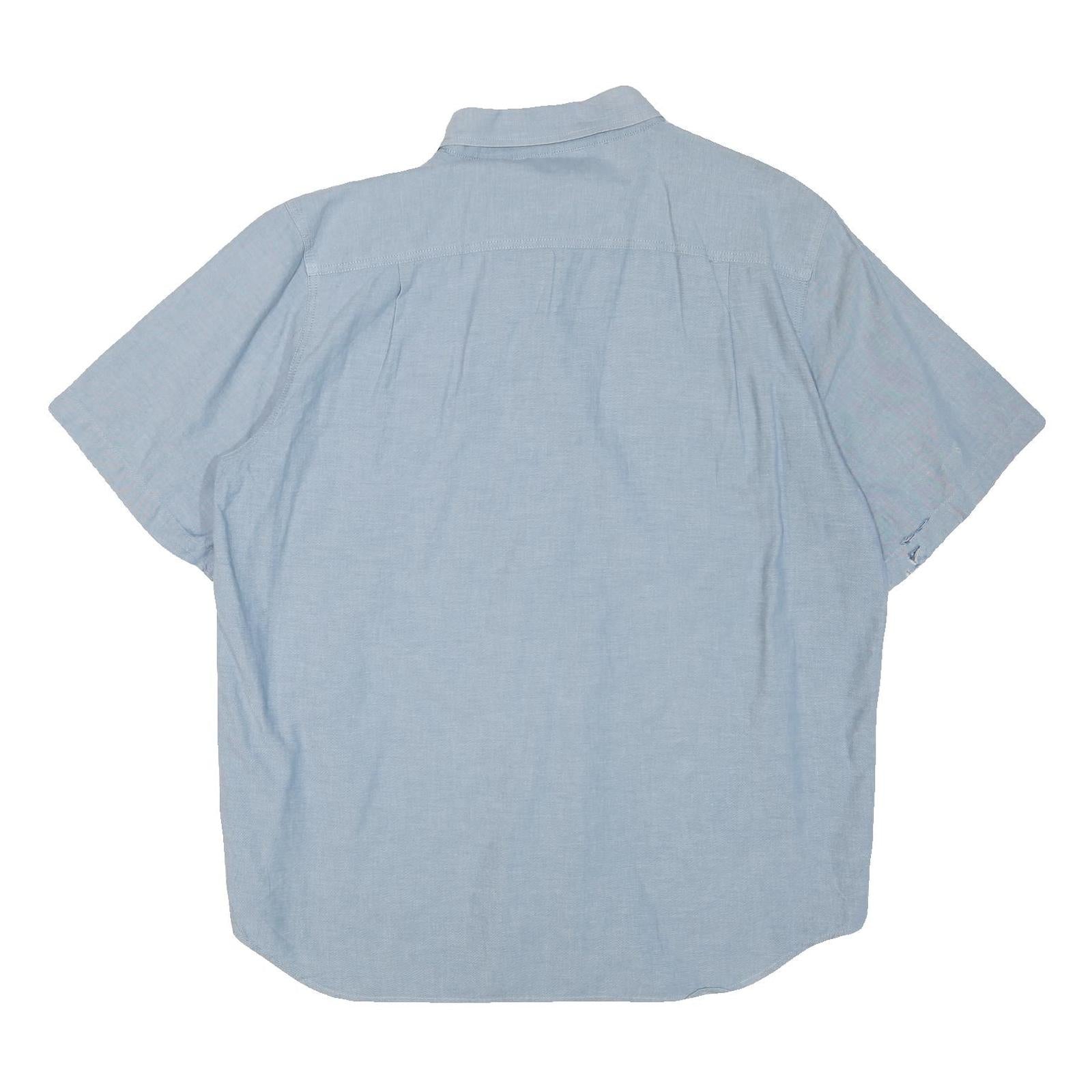 CARHARTT Mens Blue Cotton Blend Short Sleeve Shirt XL Casual Workwear