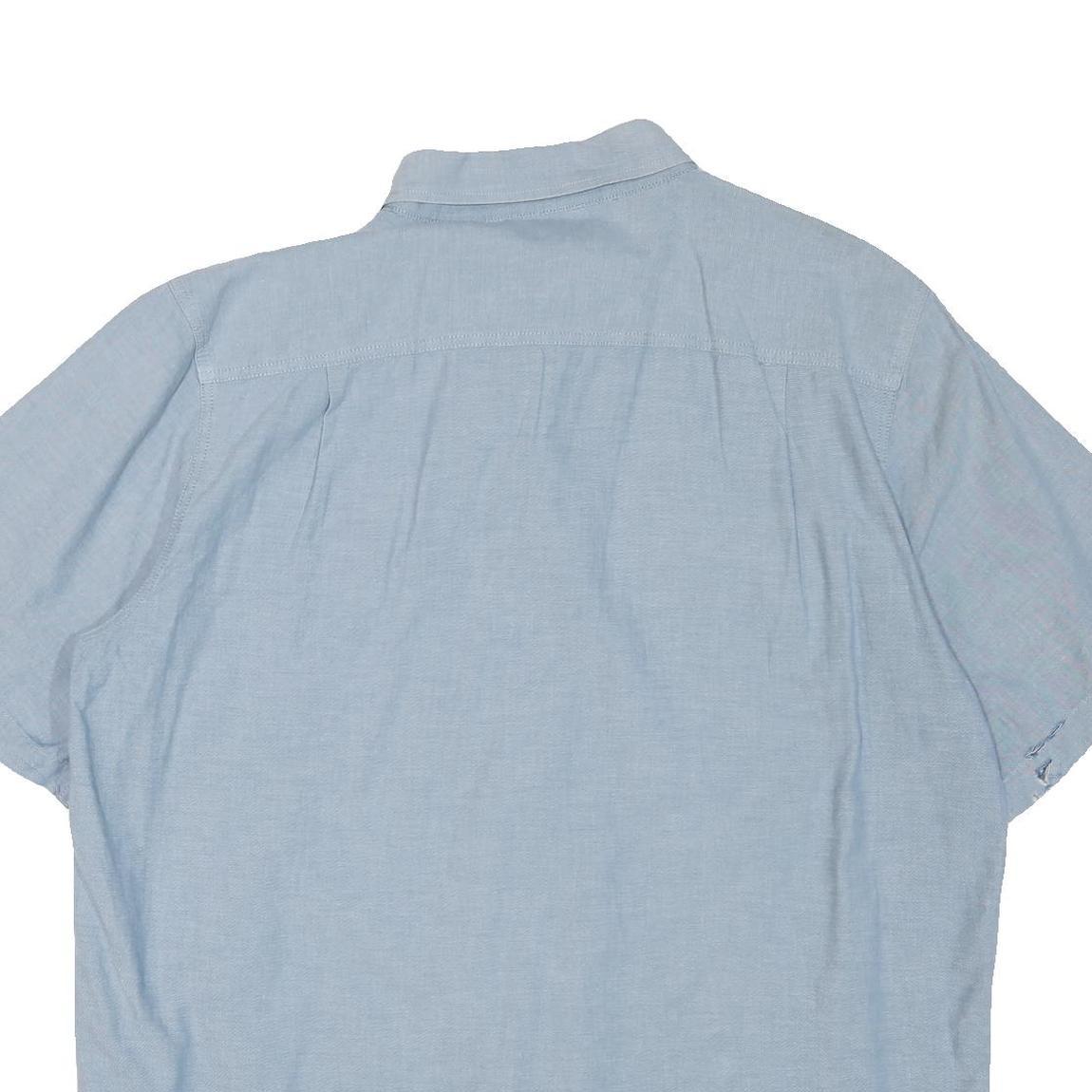 CARHARTT Mens Blue Cotton Blend Short Sleeve Shirt XL Casual Workwear