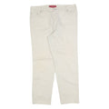 LEVI'S Womens Cotton Blend Beige Relaxed Straight Trousers W36 L28 Classic Style