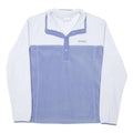 COLUMBIA Womens White & Blue Plain Fleece Pullover Crew Neck XL Outdoor
