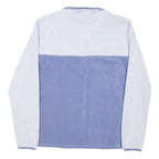 COLUMBIA Womens White & Blue Plain Fleece Pullover Crew Neck XL Outdoor