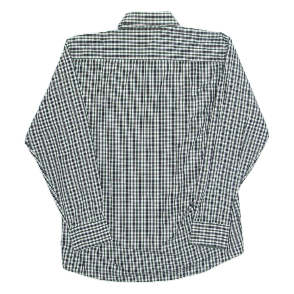 PIERRE CARDIN Mens Shirt Black Check Long Sleeve L