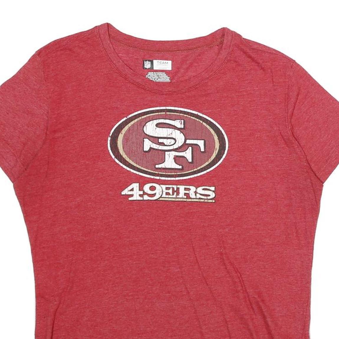 NFL Womens Red San Francisco 49ers Graphic T-Shirt L Short Sleeve Crew Neck