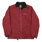 JACK WOLFSKIN Mens Red Outdoor Jacket M Polyester Blend Zip Lightweight