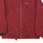 JACK WOLFSKIN Mens Red Outdoor Jacket M Polyester Blend Zip Lightweight
