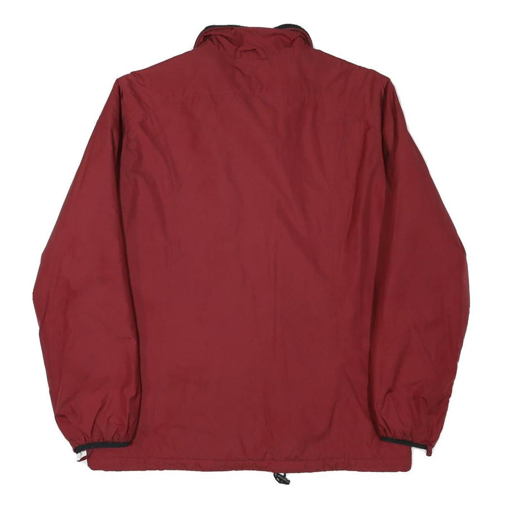 JACK WOLFSKIN Mens Red Outdoor Jacket M Polyester Blend Zip Lightweight