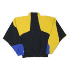 DELONG Mens Black & Yellow Colourblock Jacket M Polyester Blend Zip Sports