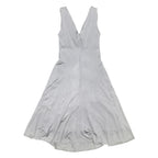 PHASE EIGHT Womens Silver Fit & Flare Polyester Blend Midi Dress UK 14 Knotted