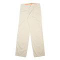 BOSS HUGO BOSS Mens Cotton Blend Beige Relaxed Straight Trousers W30 L35 Casual
