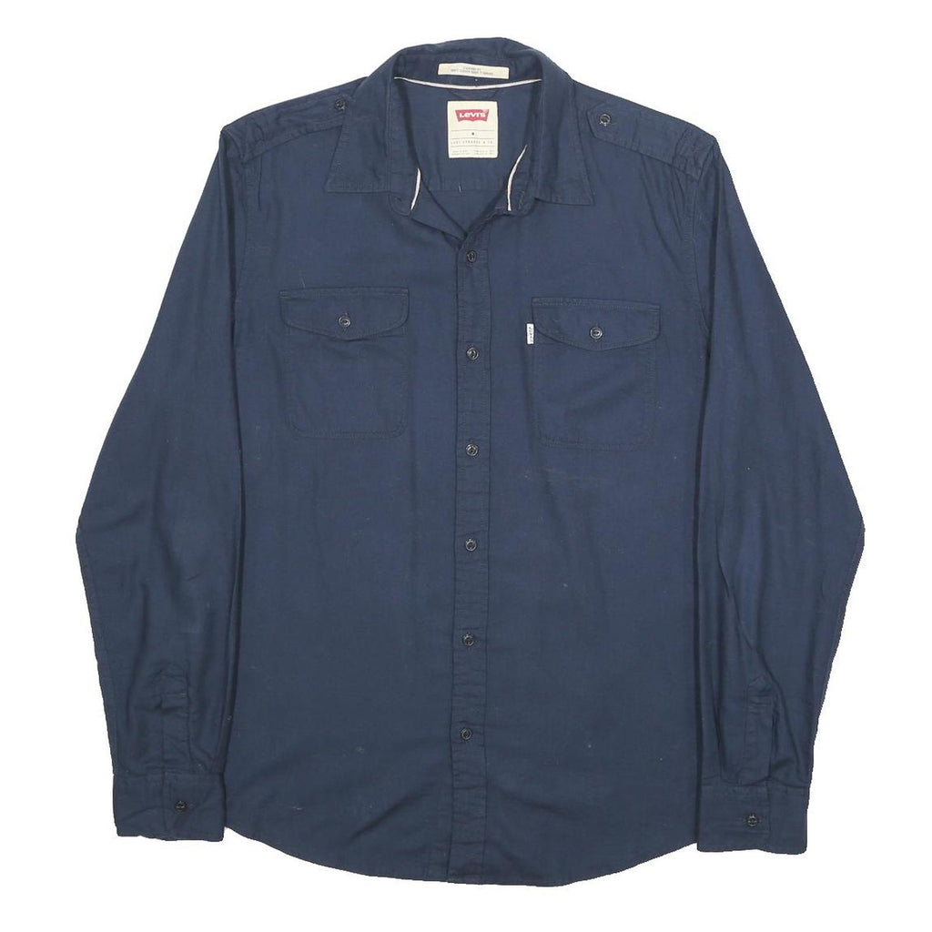 LEVI'S Mens Blue Cotton Long Sleeve Shirt M Casual Button Pocket