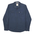 LEVI'S Mens Blue Cotton Long Sleeve Shirt M Casual Button Pocket
