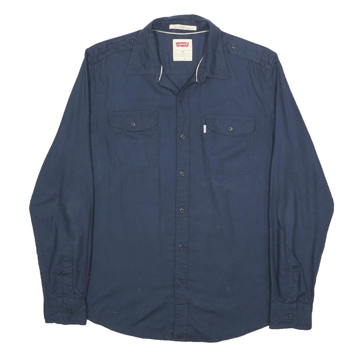 LEVI'S Mens Blue Cotton Long Sleeve Shirt M Casual Button Pocket