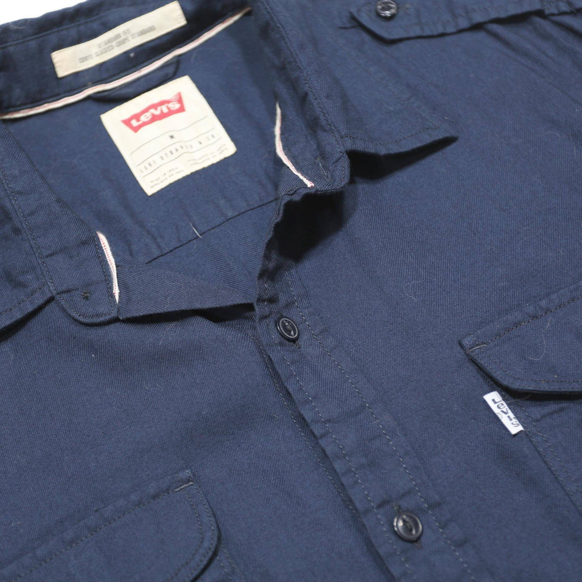 LEVI'S Mens Blue Cotton Long Sleeve Shirt M Casual Button Pocket