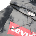 LEVI'S Mens Grey & Black Tie Dye Pullover Hoodie M Cotton Blend Casual