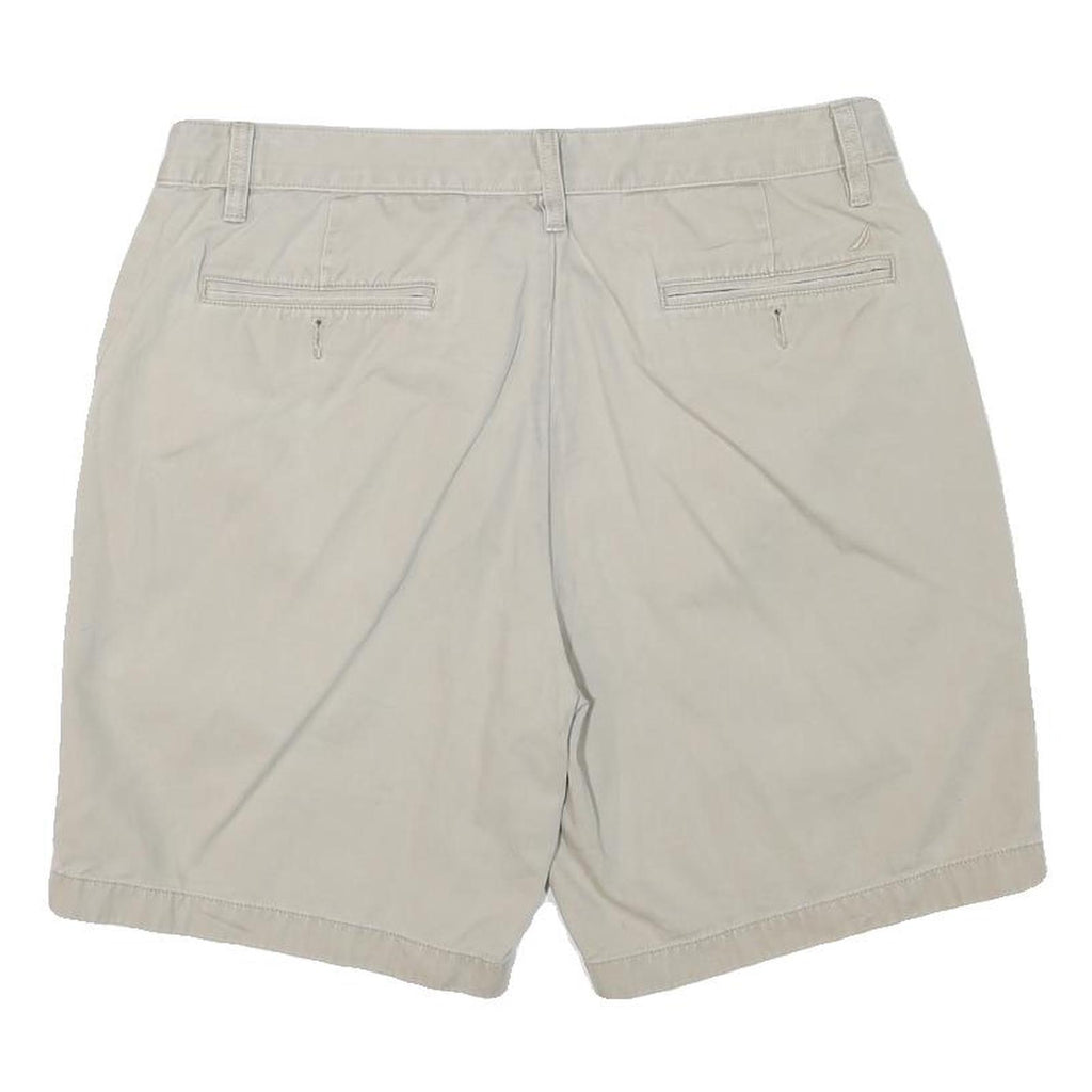 NAUTICA Mens Shorts Beige Casual Plain XL W34 Lightweight Cotton Blend