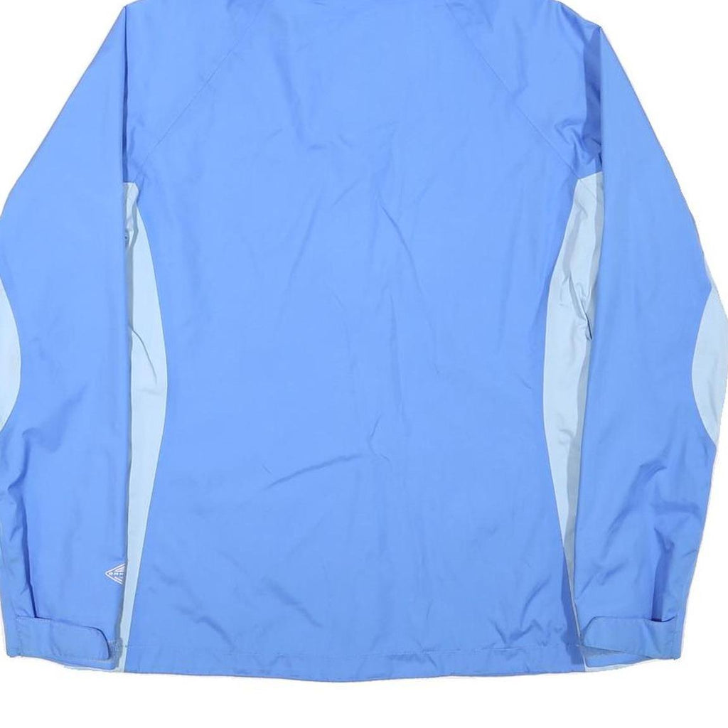 COLUMBIA Womens Blue & Light Blue Outdoor Jacket M Polyester Blend Zip Hooded
